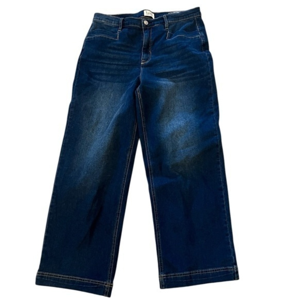 NICOLE MILLER Nomad super high rise wide leg trouser style jeans, 10